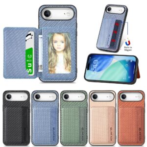 iPhone 17 Air Fiber Texture Magnetic Clasp Patchwork Case product image