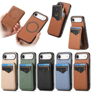 iPhone 17 Air Fiber Texture Magnetic Flip Folio Case product image