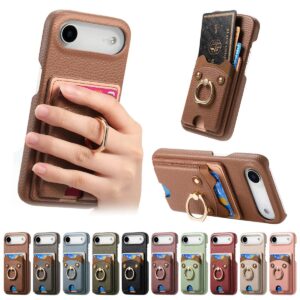 iPhone 17 Air Litchi Texture Cute Bear Case product image