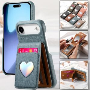 iPhone 17 Air Litchi Texture Edge-Painted Mirror Case product image