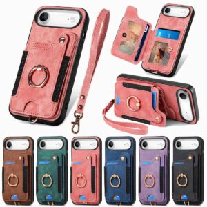 iPhone 17 Air RFID Blocking Multi-Card Lanyard Wallet Case product image
