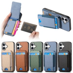 iPhone 17 Fiber Texture Kickstand Flip Folio Case product image