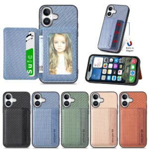 iPhone 17 Fiber Texture Magnetic Clasp Patchwork Case product image