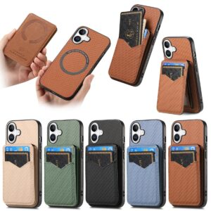 iPhone 17 Fiber Texture Magnetic Flip Folio Case product image