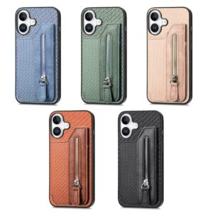 iPhone 17 Fiber Texture Zip Side-Open Wallet Case product image