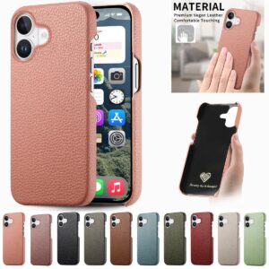 iPhone 17 Litchi Texture Edge-Painted Case product image