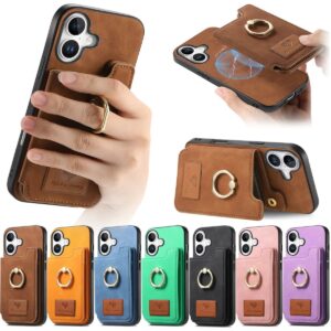 iPhone 17 Magnetic Card Wallet Ring Side-Open Wallet Case product image