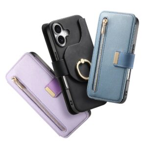 iPhone 17 Magnetic Zip Ring Clasp Wallet Case product image