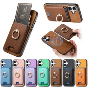 iPhone 17 Matte Soft-Touch Magnetic Card Wallet Kickstand Wallet Case product image