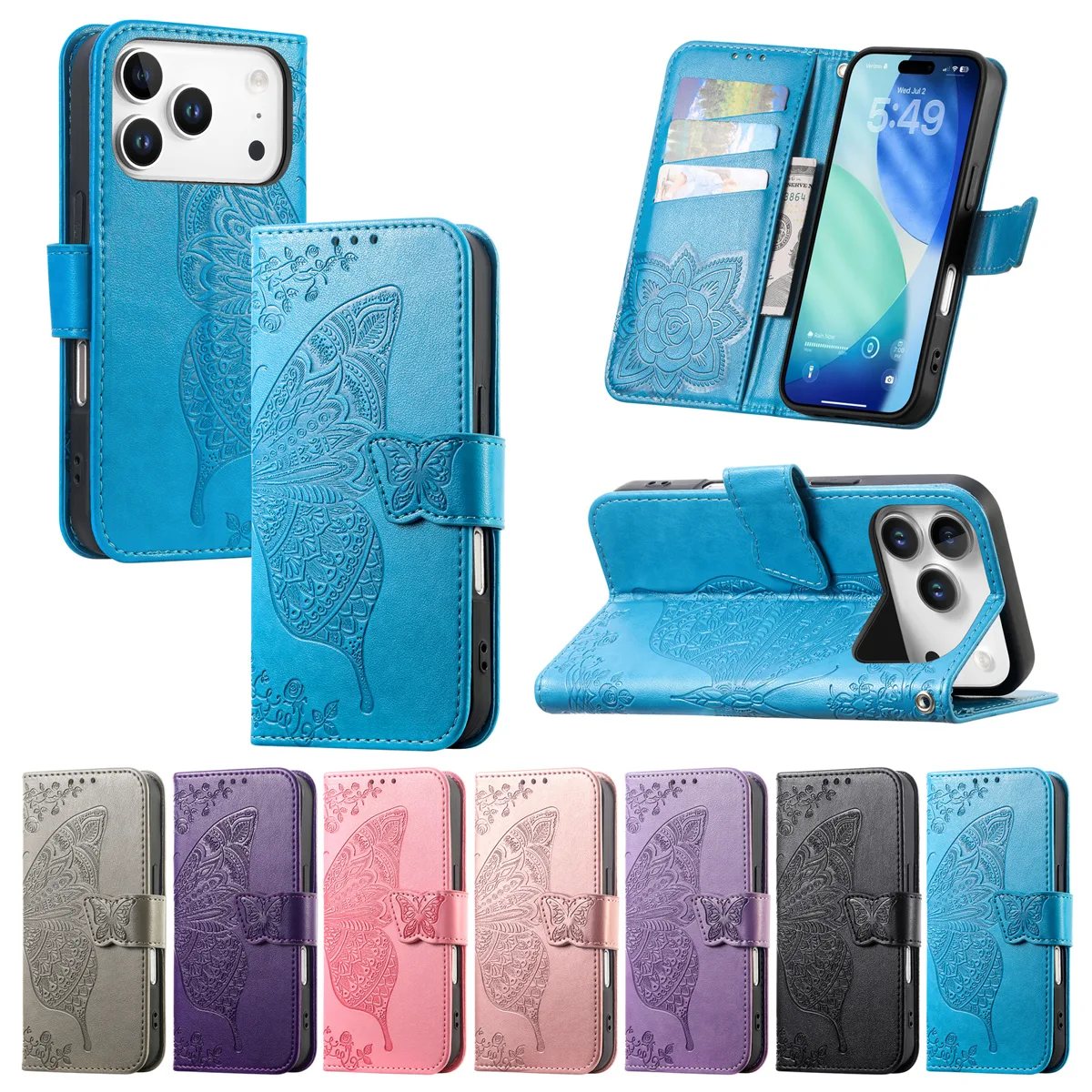 iPhone 17 Pro Clasp Floral Butterfly Case product image