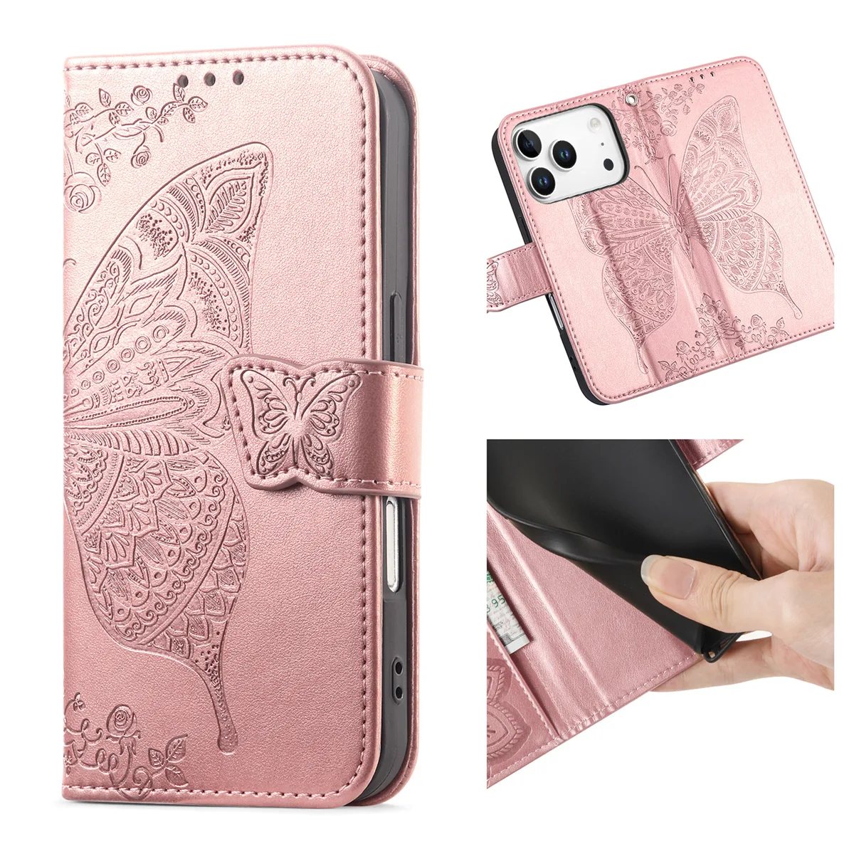iPhone 17 Pro Clasp Floral Butterfly Case product image