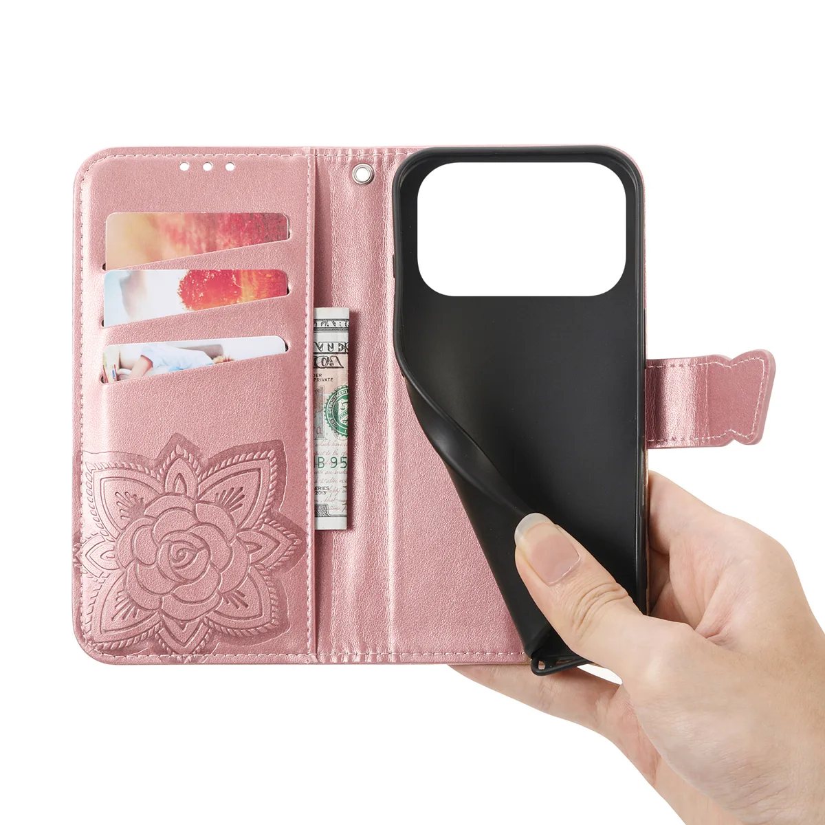 iPhone 17 Pro Clasp Floral Butterfly Case product image