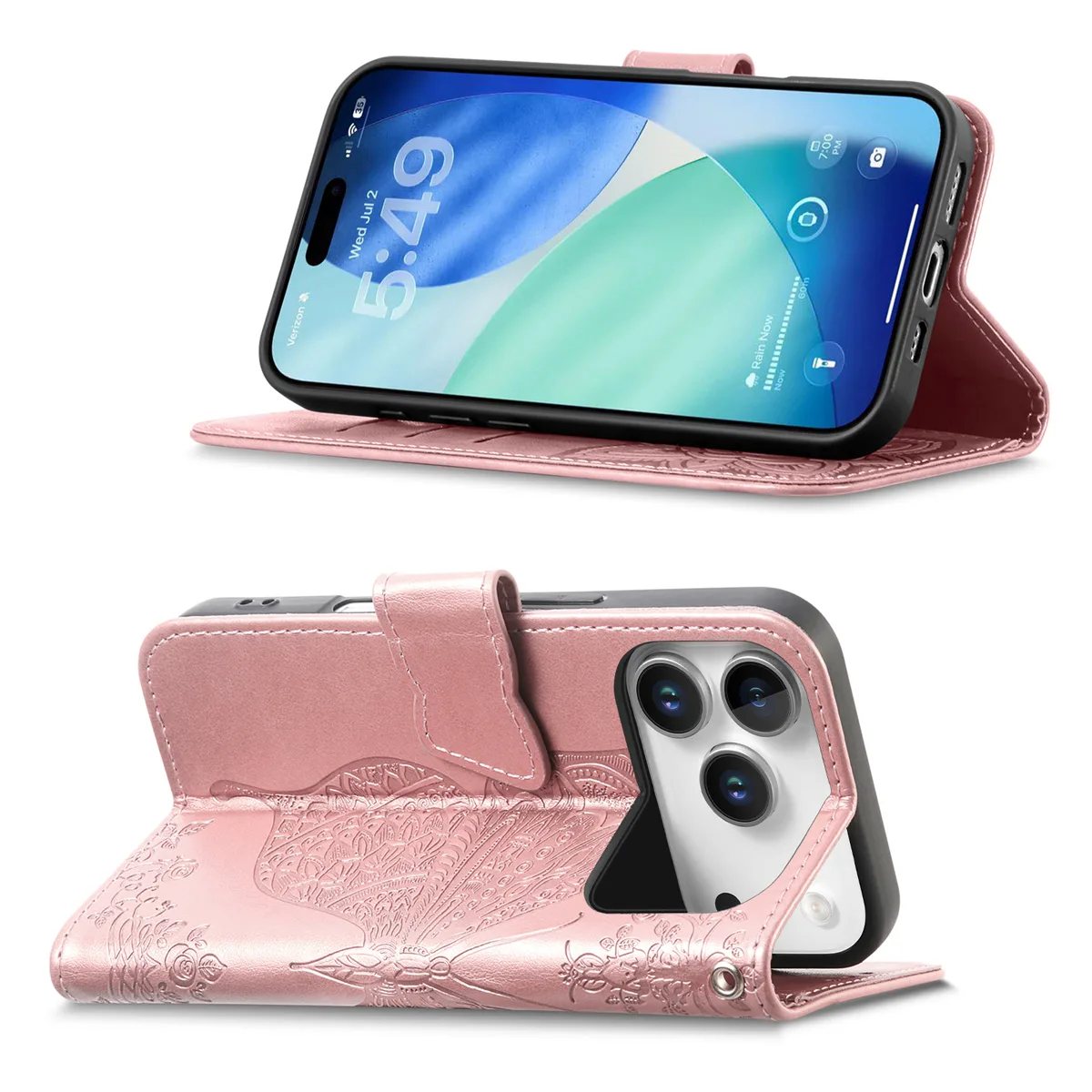 iPhone 17 Pro Clasp Floral Butterfly Case product image