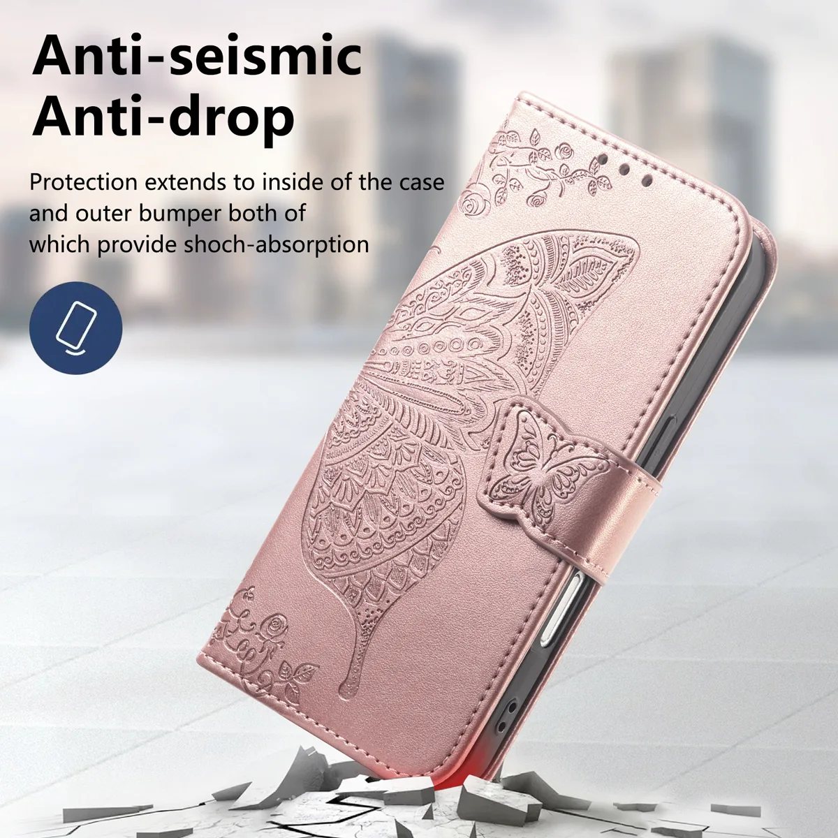 iPhone 17 Pro Clasp Floral Butterfly Case product image