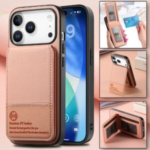 iPhone 17 Pro Diagonal Fabric Texture Card Wallet Flip Patchwork Wallet Case product image