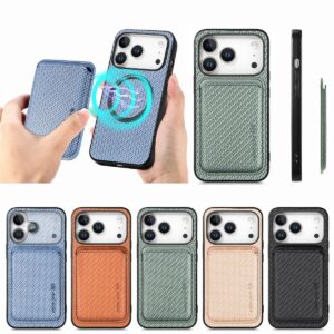 iPhone 17 Pro Fiber Texture Magnetic Card Wallet Case product image