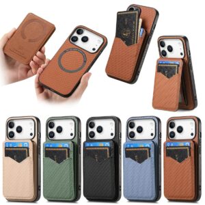 iPhone 17 Pro Max Fiber Texture Magnetic Flip Folio Case product image