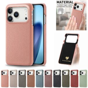 iPhone 17 Pro Max Litchi Texture Edge-Painted Case product image