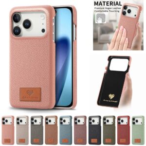 iPhone 17 Pro Max Litchi Texture Edge-Painted Case product image