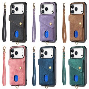 iPhone 17 Pro Max Vintage Lanyard Card Slot Wallet Case product image