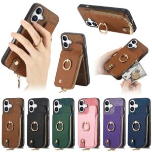 iPhone 17 Vintage Zip Flip Wallet Case product image