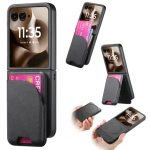 Motorola Razr 60 Ultra Denim Texture Card Wallet Case product image