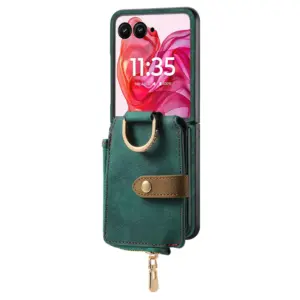 Motorola Razr 60 Ultra Vintage Ring Zip Wallet Case product image