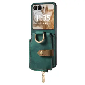 Motorola Razr 60 Vintage Ring Zip Wallet Case product image