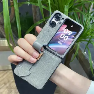 OPPO Find N2 Flip Genuine Leather Folio Case product image