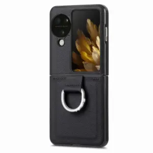 OPPO Find N3 Flip Litchi Texture Ring Wallet Case product image