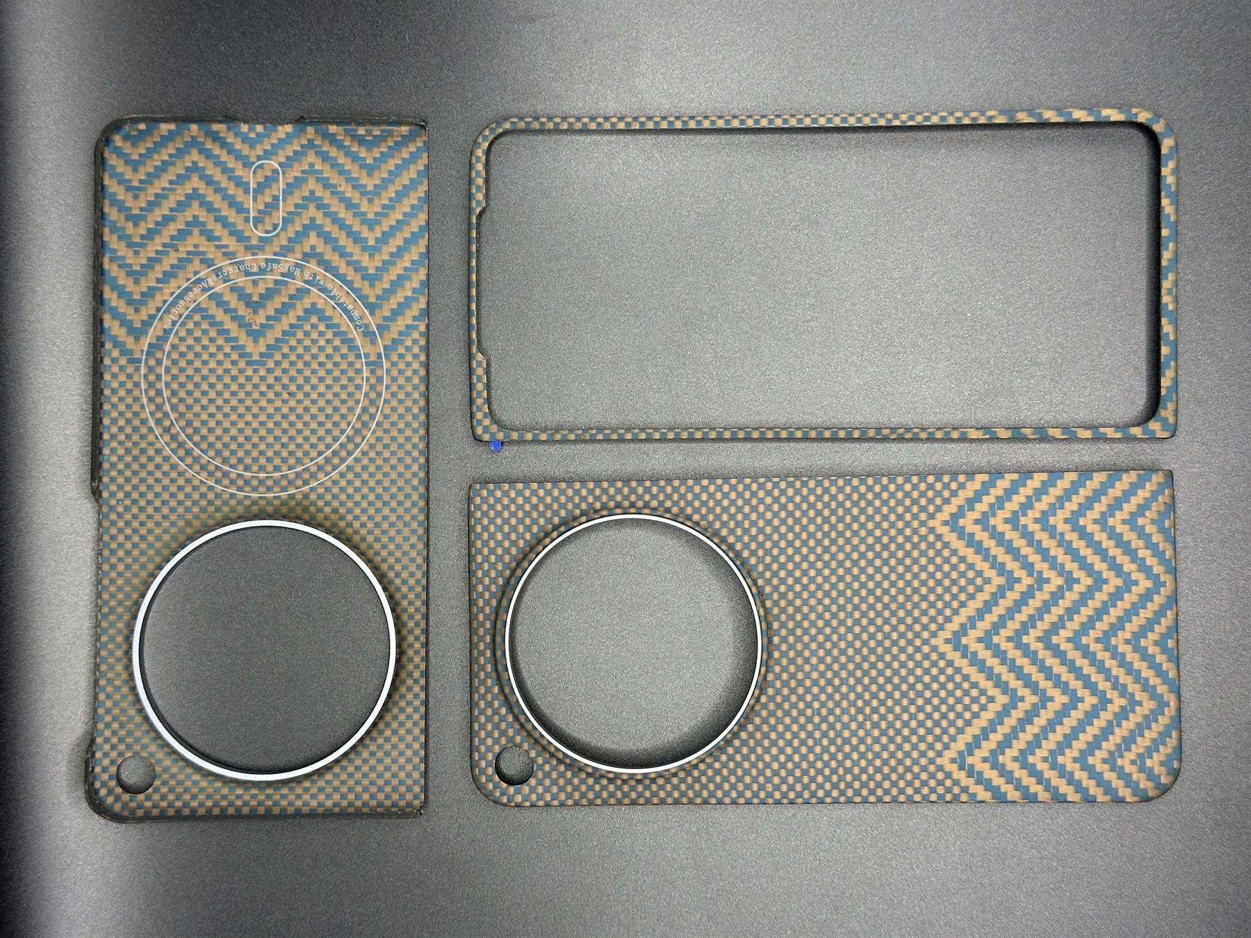 Wave Blue Magnetic Ring phone case for OPPO Find N3