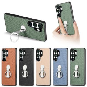 Samsung Galaxy S26 Ultra Fiber Texture Ring Folding Case product image