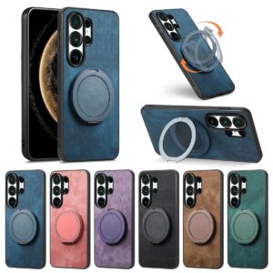 Samsung Galaxy S26 Ultra Vintage Ring Kickstand Round Rotating Fidget Case product image