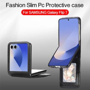 Samsung Galaxy Z Flip7 Card Slot Multi-Card Slot Frame Leather Wallet Case product image
