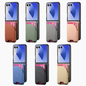 Samsung Galaxy Z Flip7 Denim Texture Card Wallet Case product image