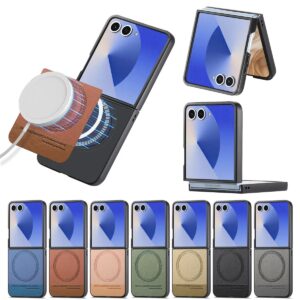 Samsung Galaxy Z Flip7 Diagonal Fabric Texture Magnetic Folding Case product image