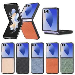 Samsung Galaxy Z Flip7 Fiber Texture Leather Texture Case product image