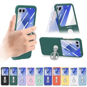 Samsung Galaxy Z Flip7 Matte Soft-Touch Ring Folding Case with Screen Protector product image