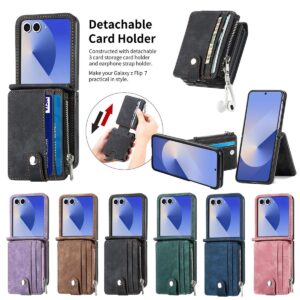 Samsung Galaxy Z Flip7 Vintage Zip 2-in-1 Wallet Case product image