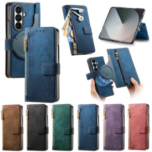 Samsung Galaxy Z Fold7 Vintage Magnetic Zip Wallet Case product image