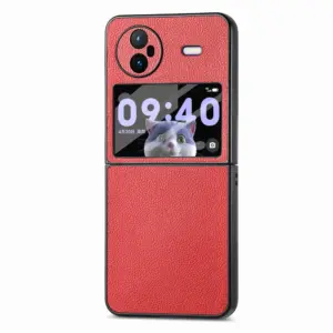 Vivo X Flip Litchi Texture Screen Protector Wallet Case product image